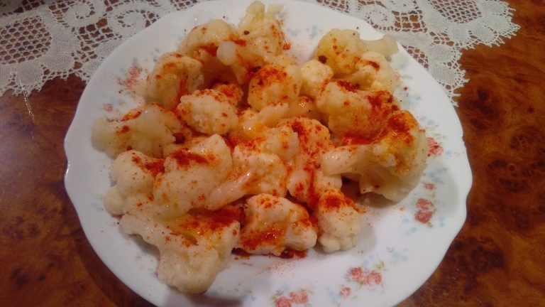 Receta de Coliflores al pimentón